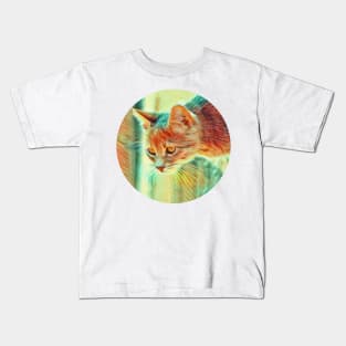 Curious floppy cat Kids T-Shirt